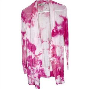 LOFT Lightweight Custom Tie Dye Open Cardigan Sweater Size XXS